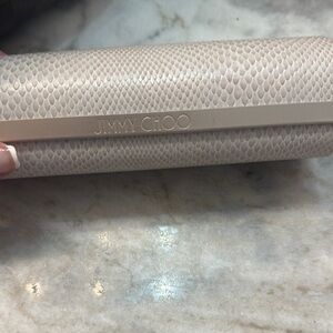 Jimmy Choo Beige Snakeskin Clutch